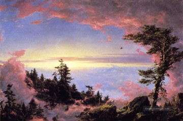 Über den Wolken bei Sonnenaufgang Landschaft Hudson Fluss Frederic Edwin Kirche Landschaft Ölgemälde